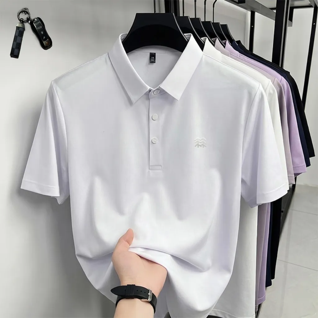[Kelon] Free BMW keychain🔑26 spring and summer high-quality seamless men's lapel short-sleeved POLO shirt, made of traceless spandex fabric, with Breathable thermal insulation properties. It feels very delicate and textured, and all details are made with 5D printing process LOGO on the chest, which reflects the three-dimensional effect. It is in line with the brand's consistent design style. ️Fashionable T-shirt with excellent upper body effect. ️Can be worn casually or business, and it can be worn alone without any problem! Sizes: M-4XL (maximum weight can be worn), please state your height and weight when placing an order.